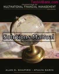 foundations of multinational financial management 6th edition shapiro solutions manual