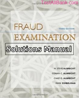 fraud examination 3rd edition albrecht solutions manual