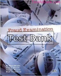 fraud examination 4th edition albrecht test bank