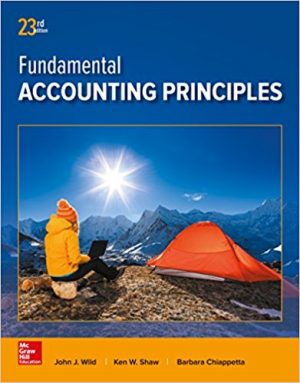 fundamental accounting principles 23rd edition wild solutions manual