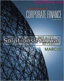 fundamentals of corporate finance 7th edition brealey solutions manual