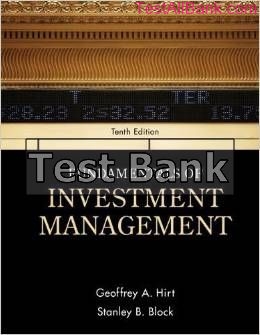 fundamentals of investment management 10th edition hirt test bank
