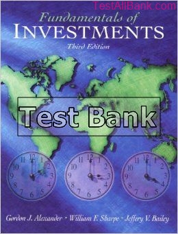 fundamentals of investments 3rd edition alexander test bank