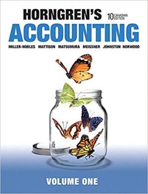 horngrens accounting volume 1 canadian 10th edition nobles solutions manual