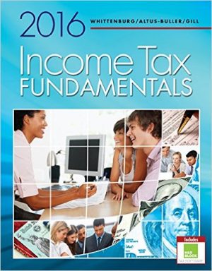 income tax fundamentals 2016 34th edition whittenburg solutions manual