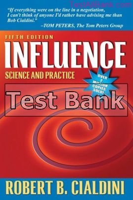 influence science and practice 5th edition cialdini test bank