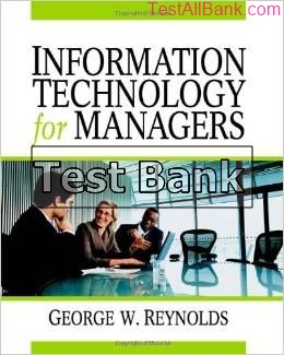 information technology for managers 1st edition reynolds test bank