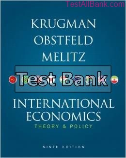 international economics 9th edition krugman test bank