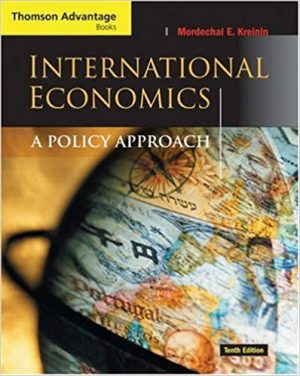 international economics a policy approach 10th edition kreinin solutions manual