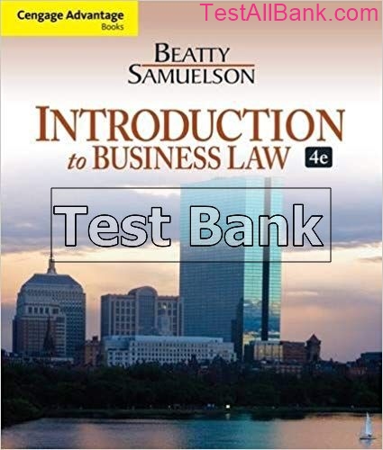 Introduction To Business Law 4th Edition Beatty Test Bank