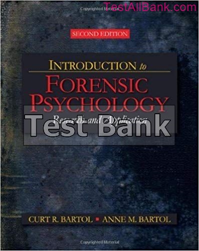 Introduction To Forensic Psychology Research And Application 5th ...