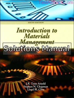 introduction to materials management 6th edition arnold solutions manual