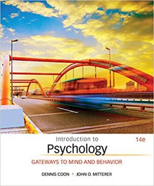 introduction to psychology gateways to mind and behavior 14th edition coon test bank
