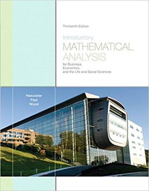 introductory mathematical analysis for business economics 13th edition haeussler solutions manual