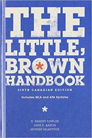 little brown handbook canadian 6th edition fowler test bank