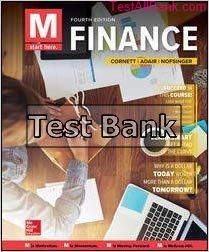 m finance 4th edition cornett test bank