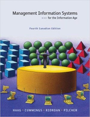 management information systems canadian 4th edition haag test bank
