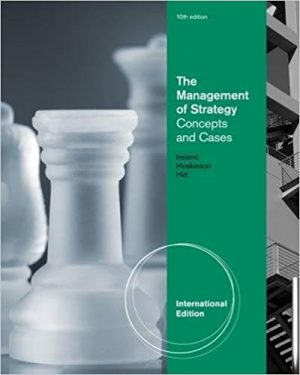 management of strategy concepts and cases international 10th edition hitt solutions manual