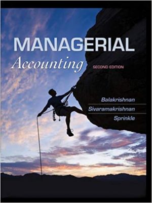 managerial accounting 2nd edition balakrishnan test bank