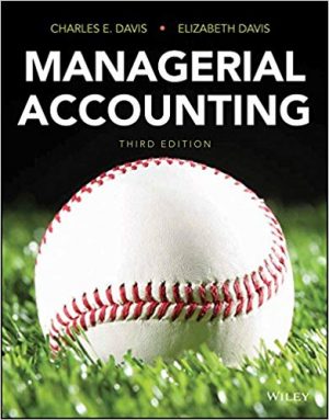 managerial accounting 3rd edition davis test bank