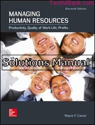 managing human resources 11th edition cascio solutions manual