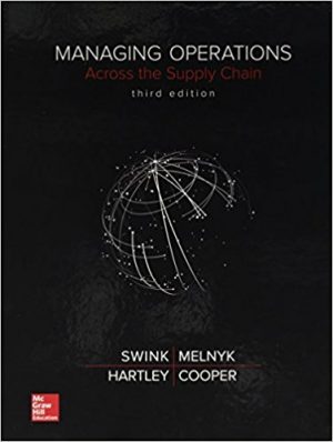 managing operations across the supply chain 3rd edition swink test bank