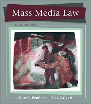 mass media law 18th edition pember test bank