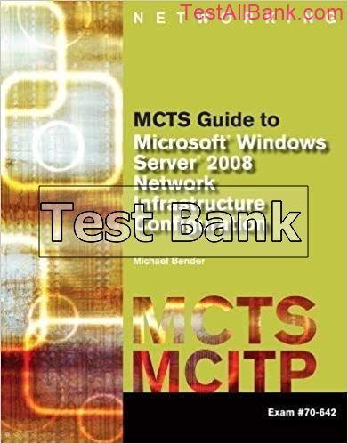 MCTS Guide To Microsoft Windows Server 2008 Network Infrastructure ...