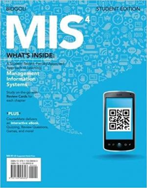mis 4 4th edition bidgoli solutions manual