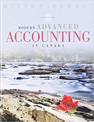 modern advanced accounting in canada 6th edition hilton solutions manual