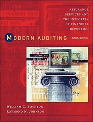 modern auditing assurance services and the integrity of financial reporting 8th edition boynton solutions manual