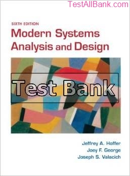 modern systems analysis and design 6th edition hoffer test bank