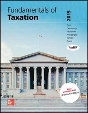 mp fundamentals of taxation 2015 8th edition cruz solutions manual
