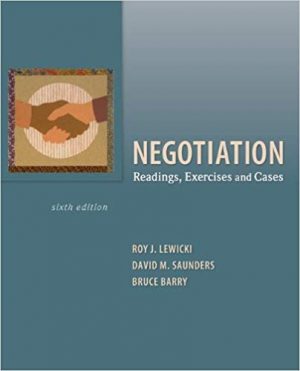 negotiation readings exercises and cases 6th edition lewicki test bank