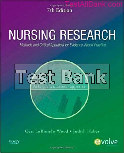 nursing research test bank questions