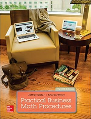 practical business math procedures 12th edition slater test bank