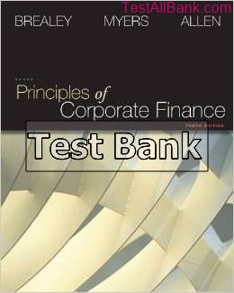 principles of corporate finance 10th edition brealey test bank