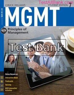 principles of management 7th edition williams test bank