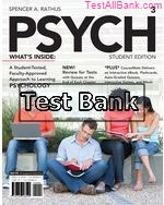 psych 3rd edition rathus test bank