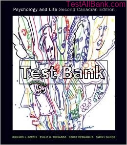 psychology and life canadian 2nd edition gerrig test bank