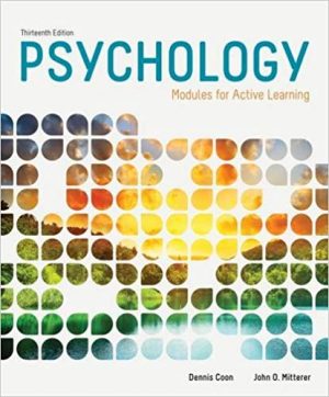 psychology modules for active learning 13th edition coon test bank