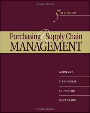 purchasing and supply chain management 5th edition monczka solutions manual