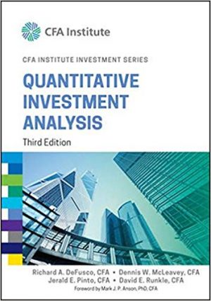 quantitative investment analysis 3rd edition defusco solutions manual