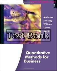 quantitative methods for business 11th edition anderson test bank