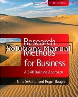 research methods for business a skill building approach 5th edition sekaran solutions manual