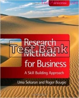 research methods for business a skill building approach 5th edition sekaran test bank