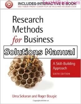 research methods for business a skill building approach 6th edition sekaran solutions manual