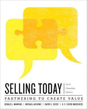 selling today partnering to create value canadian 6th edition manning test bank