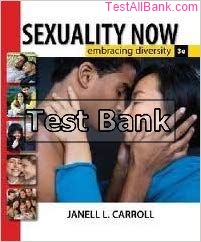 sexuality now embracing diversity 3rd edition carroll test bank