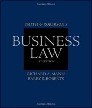 smith and robersons business law 15th edition mann solutions manual
